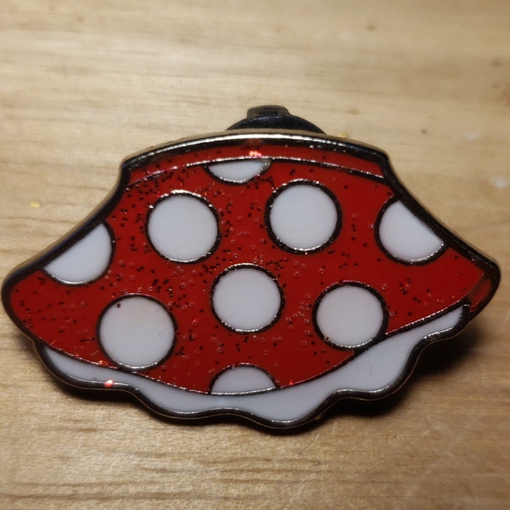⭐6/$25 Minnie Glitter Polka Dot Skirt Disney Pin